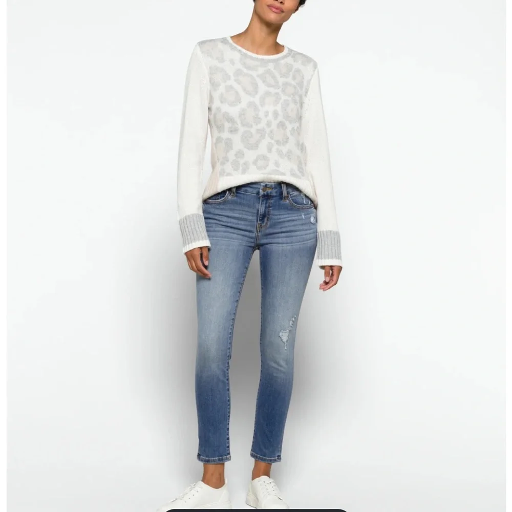 STUDIO BLUE Jude Mid Rise Cropped Clean Skinny Jean, NET, Size 29